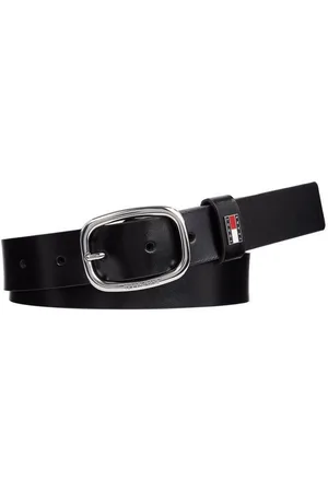 Tommy Hilfiger Ledergürtel TJW OVAL 3.0 Ovale Einfachdornschließe und Logo am Verschluss