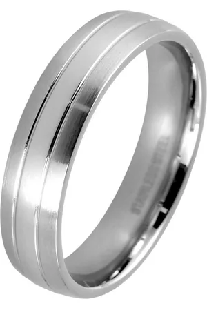 Akzent Partnerring Fanol aus Edelstahl, silberfarbig, Gr. 62 - 72 (Einzeln), Herren Ring - Verkäufer: Shaghafi GmbH