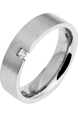 Akzent Partnerring Romance aus Titan, Similibesatz, , Gr. 48 - 64 (Einzeln), Damen Ring - Verkäufer: Shaghafi GmbH