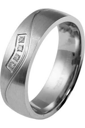 Akzent Partnerring Jarla aus Edelstahl, Similibesatz, , Gr. 48 - 62 (Einzeln), Damen Ring - Verkäufer: Shaghafi GmbH