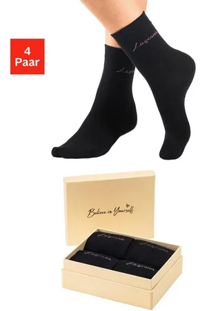Lascana Basicsocken (Box, 4-Paar) in ansprechender Geschenkbox