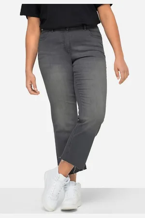 Angel of Style Regular-fit-Jeans 7/8-Jeans Claire Stretchkomfort geschnittener Saum - Verkäufer: Popken Fashion Group
