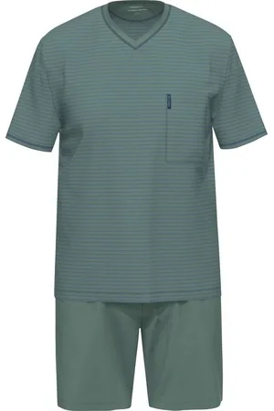 Ammann Pyjama Bio Herren-Shorty "EXTRA LIGHT COTTON" Single-Jersey Streifen - Verkäufer: Erwin Müller