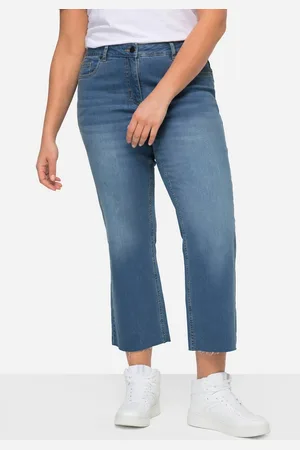Angel of Style Regular-fit-Jeans 7/8-Jeans Claire Stretchkomfort geschnittener Saum - Verkäufer: Popken Fashion Group