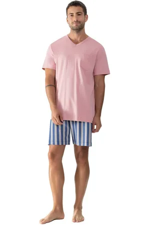 Mey Pyjama Herren Pyjama kurz 33069 Pink Herbs (1 Stück, 1 tlg., 1 Stück) - Verkäufer: Mein Style