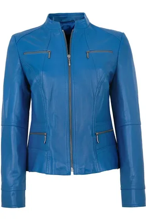 Mark Maddox Lederjacke Clari - Damen Lederjacke Lammnappa royalblau - Verkäufer: Lederjacken24