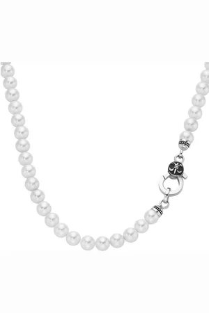 Giorgio Martello Perlenkette mit weißen Muschelkern-Perlen, Silber 925