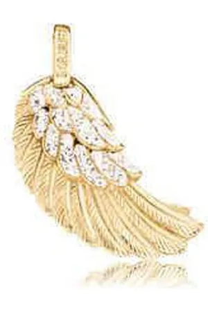 Engelsrufer Engelanhänger Anhänger ERW-M-01-ZI-G Silber vergoldet Flügel Zirkonia (1-tlg) - Verkäufer: Juwelier-Bacak