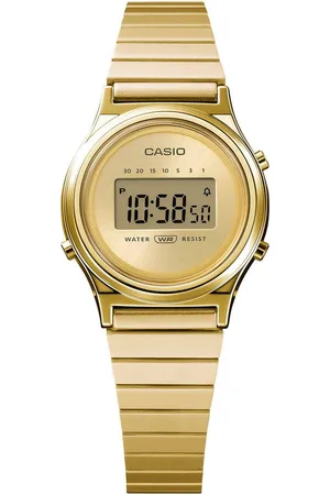 Casio Chronograph LA700WEG-9AEF, Quarzuhr, Armbanduhr, Damenuhr, Edelstahlarmband,digital,Stoppfunktion