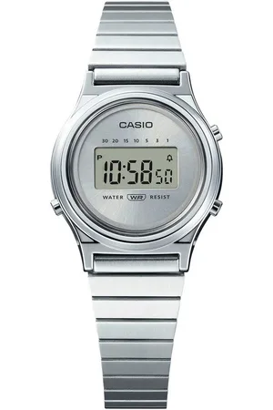 Casio Chronograph LA700WE-7AEF, Quarzuhr, Armbanduhr, Damenuhr, Edelstahlarmband,digital,Stoppfunktion