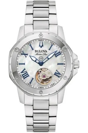 BULOVA Automatikuhr Marine Star Automatic 96L326, Armbanduhr, Damenuhr, bis 10 bar wasserdicht, Saphirglas