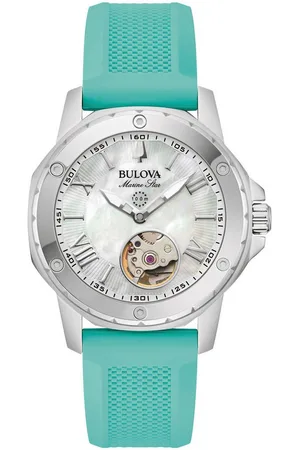 BULOVA Automatikuhr Marine Star Automatic 96L325, Armbanduhr, Damenuhr, bis 10 bar wasserdicht, Saphirglas
