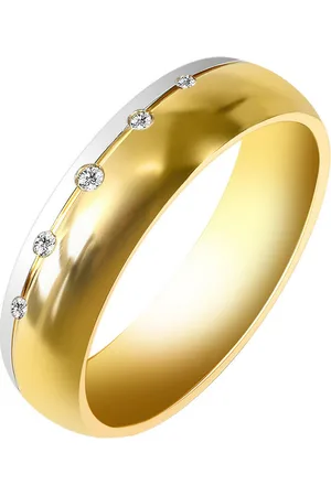 Akzent Partnerring Lou aus Edelstahl, Similibesatz, bicolor, Gr. 48 - 62 (Einzeln), Damen Ring - Verkäufer: Shaghafi GmbH