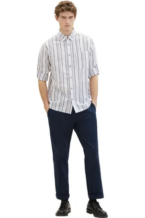 TOM TAILOR Langarmhemd COMFORT COTTON LINEN (1-tlg) - Verkäufer: Jeans-direct