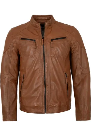 Jilani Lederjacke Brisbane - Herren Lederjacke Lammnappa cognac - Verkäufer: Lederjacken24