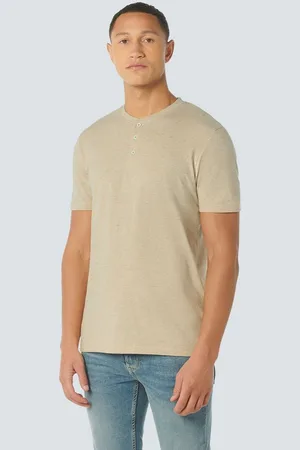 No Excess T-Shirt mit kurzer Knopfleiste am Kragen