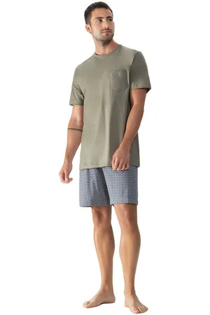 Mey Pyjama Herren Pyjama kurz 33068 Salvia (1 Stück, 1 tlg., 1 Stück) - Verkäufer: Mein Style