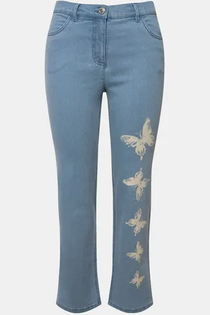Miamoda Regular-fit-Jeans Jeans Straight Fit Schmetterlinge 4-Pocket - Verkäufer: Popken Fashion Group