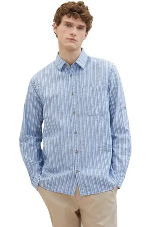 TOM TAILOR Langarmhemd COMFORT COTTON LINEN (1-tlg) - Verkäufer: Jeans-direct