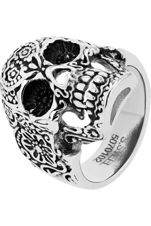 Akzent Fingerring Shadow aus Edelstahl, silberfarben/geschwärzt, Gr. 64 - 70 (Einzeln), Herren Ring - Verkäufer: Shaghafi GmbH