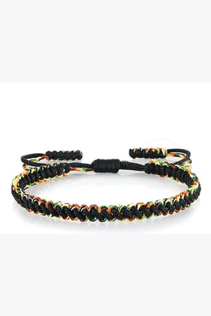 Bungsa Armband Armband geflochten /Schwarz aus Nylon Unisex (1 Armband, 1-tlg), Bracelet Armschmuck - Verkäufer: