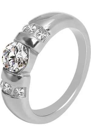 Akzent Fingerring Valja aus Edelstahl, Zirkoniabesatz, , Gr. 48 - 62 (Einzeln), Damen Ring - Verkäufer: Shaghafi GmbH