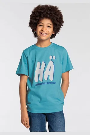 Kidsworld T-Shirt FRAGEWORT MIT 2 BUCHSTABEN Kurzarm, Basic Passform, mit Statements/Sprüchen