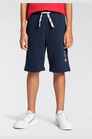 DELMAO Sweatshorts, Basic Sweatbermudas mit Logo-Print Weiche Sweatware