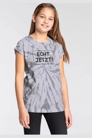 Kidsworld T-Shirt ECHT JETZT? Kurzarm, lässige Passform, mit Allover-Druck und Statements