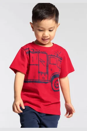 Kidsworld T-Shirt FEUERWEHR Kurzarm, Basic-Passform, mit trendigem Druck, Rundhalsausschnitt