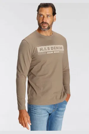H.I.S Longsleeve Langarm, bedruckt, Rundhalsausschnitt, für die Freizeit