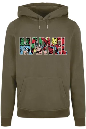 Absolute Cult Kapuzensweatshirt Herren Marvel Logo Character Infill Hoody (1-tlg)