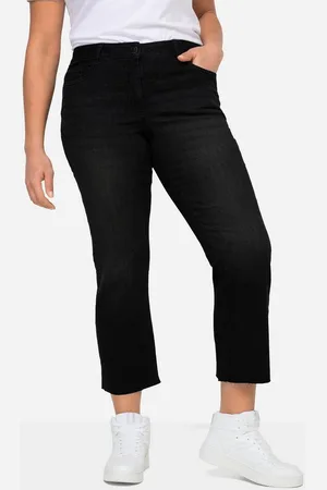 Angel of Style Regular-fit-Jeans 7/8-Jeans Claire Stretchkomfort geschnittener Saum - Verkäufer: Popken Fashion Group