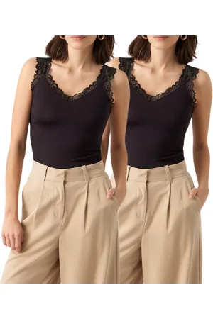 VERO MODA Spitzentop (Set, 2er-Pack) Basic Tank Top Unifarben im Doppelpack - Verkäufer: mailopoint