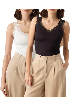 VERO MODA Spitzentop (Set, 2er-Pack) Basic Tank Top Unifarben im Doppelpack - Verkäufer: mailopoint