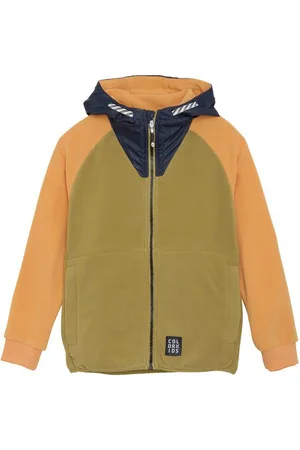 Color Kids Fleecejacke COFleece Color Jacket - W. Hood Fleecejacke mit Kontrastbesatz - Verkäufer: meinemarkenmode