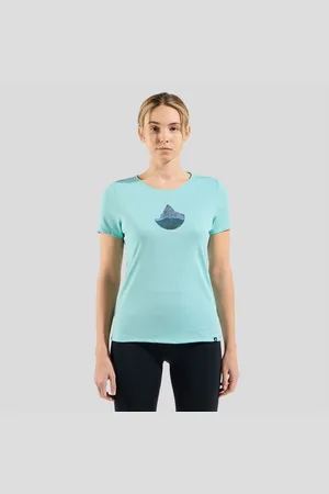 Odlo Laufshirt F-Dry T-Shirt mit Bergmotiv funktionelles und nachhaltiges Trainingsshirt - Verkäufer: Lauflust Sportartikel