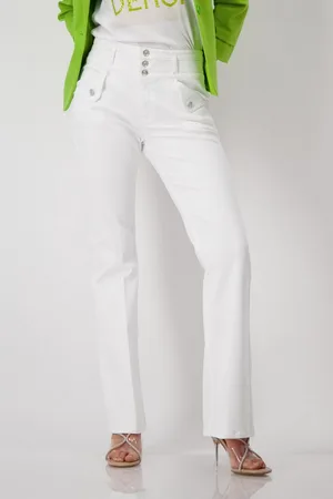 monari Skinny-fit-Jeans Bootcut Hose mit Breitem Bund - Bootcut - Verkäufer: Robert Ley Damen & Herrenmoden GmbH & Co KG