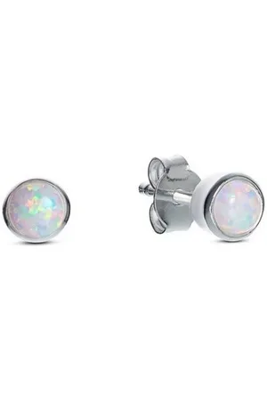 iz-el Paar Ohrstecker Ohrringe Silber Opal - Ohrstecker KLEINER OPAL, 925 Sterling Silber - Verkäufer:
