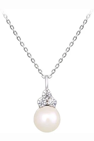 ALEXANDER YORK Kette mit Anhänger SÜSSWASSERPERLE und ZIRKONIA, 2-tlg., 925 Sterling Silber - Verkäufer: