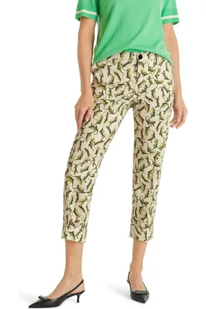 Marc Cain 7/8-Hose "Pants Leo Jungle" Premium Damenmode Schmale 7/8-Hose RISHRA