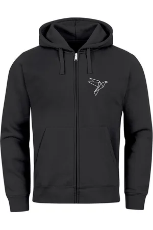 Neverless Sweatjacke Zip-Hoodie Herren Sweatjacke mit Kapuze Polygon Print Vogel Origami - Verkäufer: Akowi
