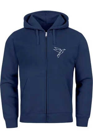 Neverless Sweatjacke Zip-Hoodie Herren Sweatjacke mit Kapuze Polygon Print Vogel Origami - Verkäufer: Akowi