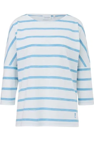 Comma, 3/4-Arm-Shirt T-Shirt mit Logostickerei und 3/4-Ärmeln Label-Patch - Verkäufer: s.Oliver