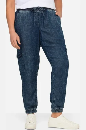 Angel of Style Regular-fit-Jeans Lyocell-Joggpants Cargotaschen Elastikbund - Verkäufer: Popken Fashion Group