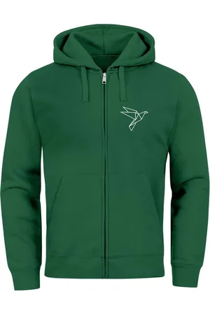 Neverless Sweatjacke Zip-Hoodie Herren Sweatjacke mit Kapuze Polygon Print Vogel Origami - Verkäufer: Akowi