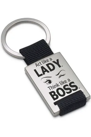 Lieblingsmensch Schlüsselanhänger Act like a lady - Think like a boss- tolles Geschenk &Glücksbringer (Schlüsselanhänger mit Gravur, inklusive Schlüsselring), Robuste und filigrane Lasergravur - Verkäufer: