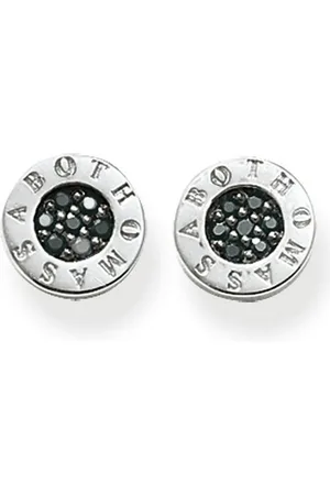Thomas Sabo Paar Ohrstecker Classic Pavé Schwarz, Classic Pavé Weiß, H1547-051-11, H1547-051-14, mit Zirkonia (synth)