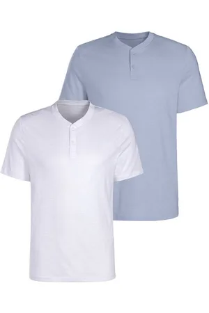 H.I.S Kurzarmshirt (Packung, 2) mit Henleykragen aus strukturierter Baumwoll-Qualität