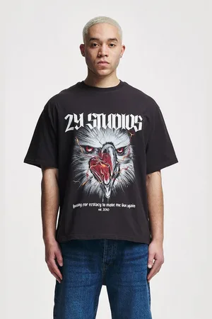 2Y T-Shirt Herren Eagle Oversize Tee (1-tlg)